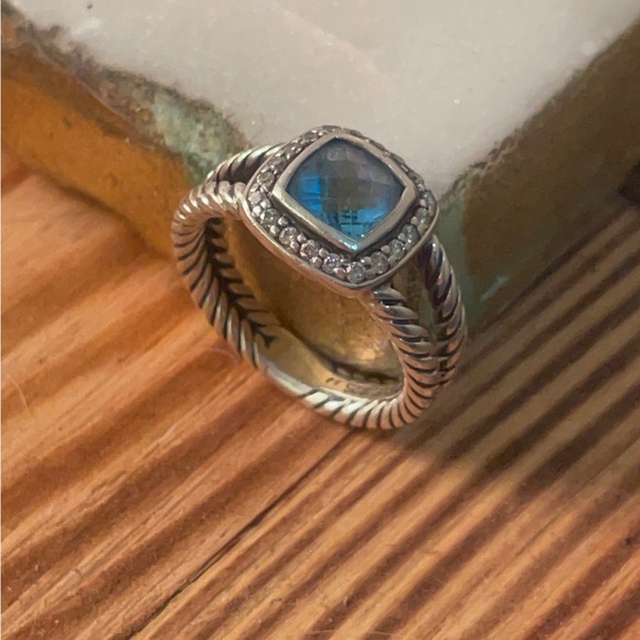 David yurman ring blue topaz and diamonds purchased Nordstrom - Picture 1 of 4